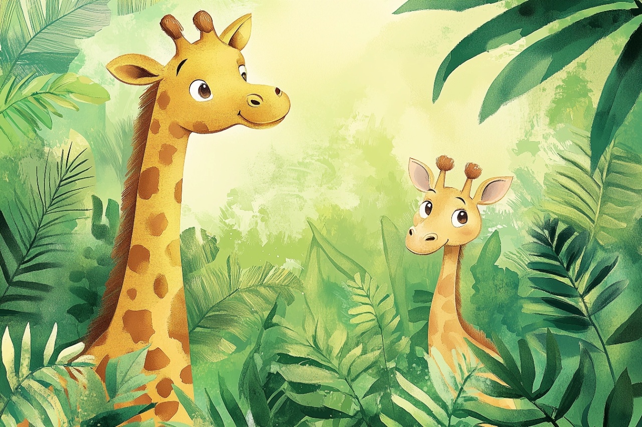 Fototapet copii, Giraffes in the Tropics 026 — imaginea 2