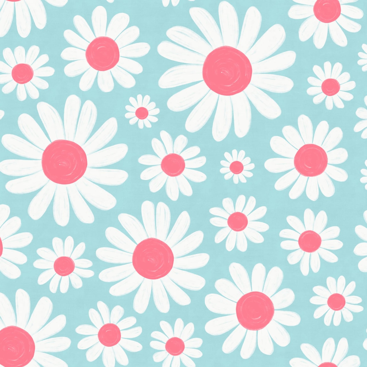 Fototapet, Dashing Daisies, Turquoise, Rebel Walls - 2