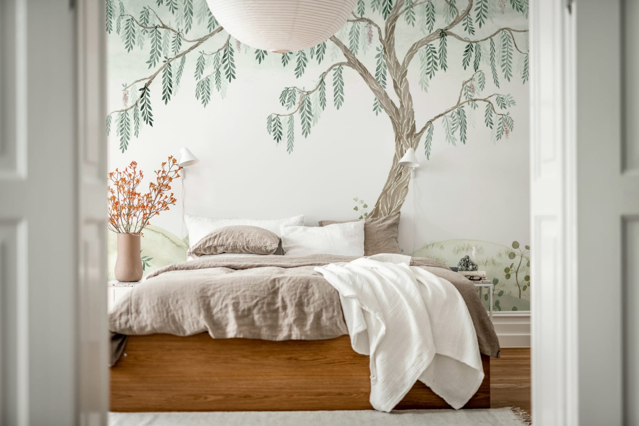 Fototapet, Dreamy Tree, Light Green, Rebel Walls