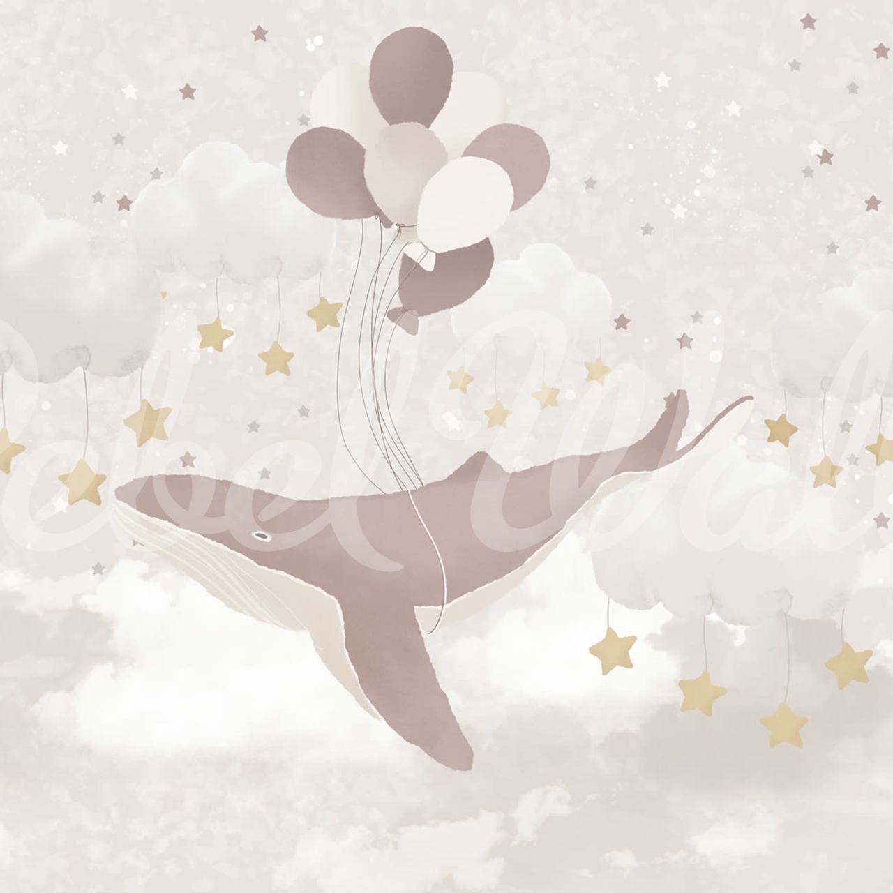 Fototapet, Dreamy Whale, Rebel Walls - 2