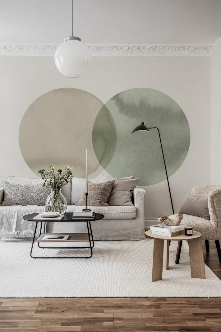 Fototapet, Eclipse, Beige Green, Rebel Walls - 5