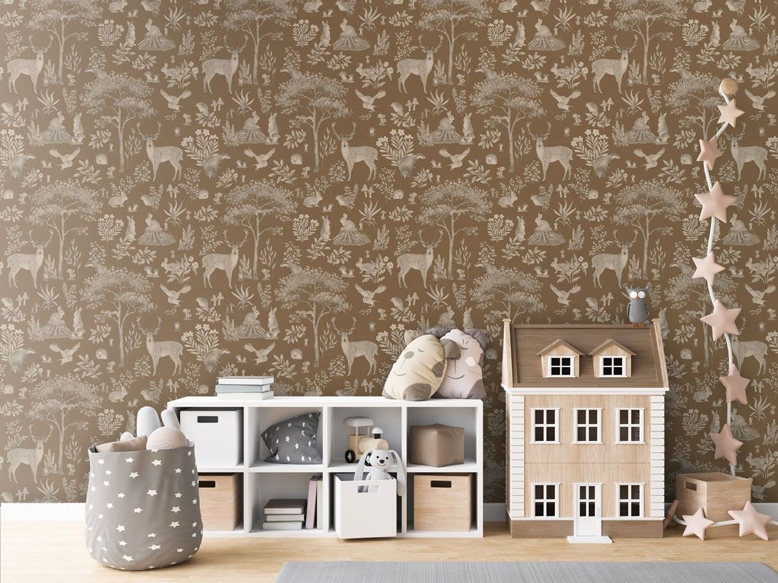 Fototapet Fantastic Forest - Vintage Brown, Kikki Belle - 3