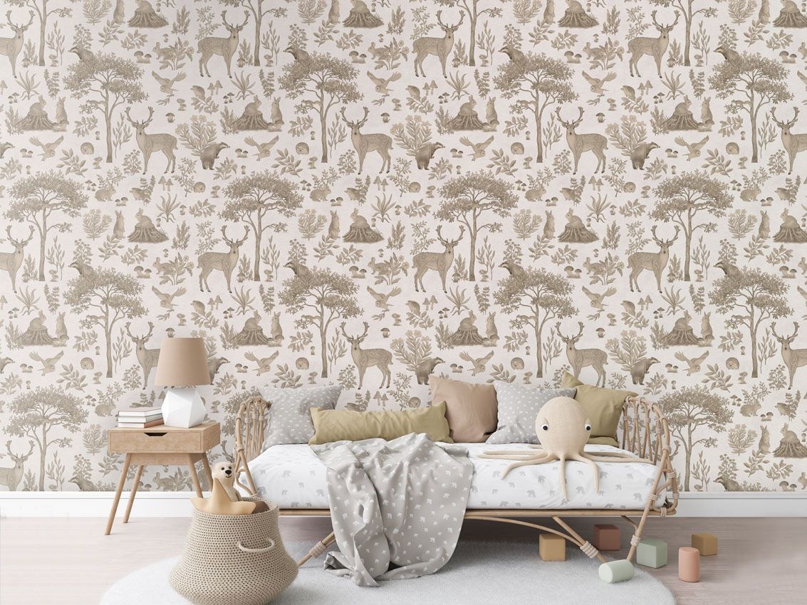 Fototapet Fantastic Forest - Vintage White, Kikki Belle