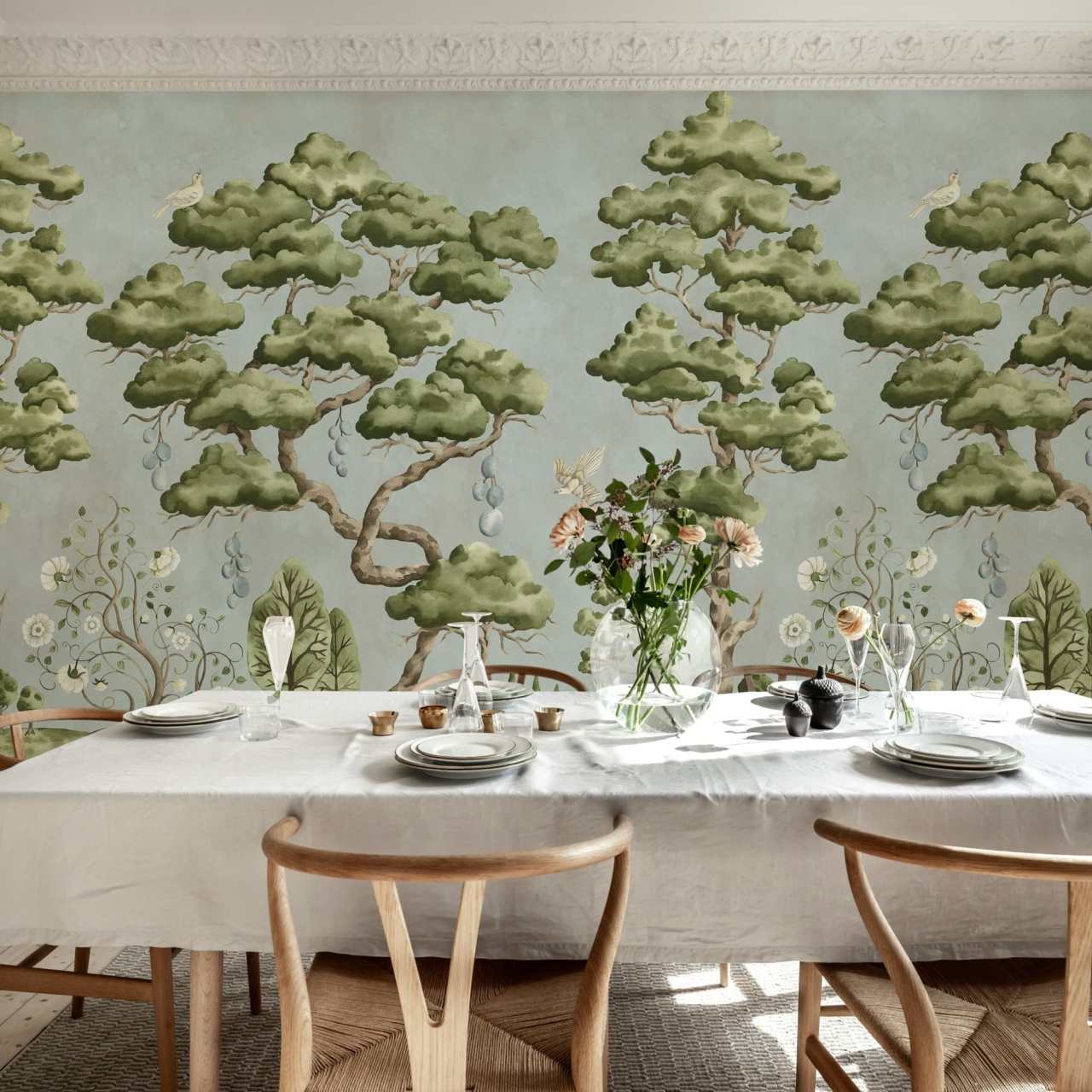 Fototapet, Forest Poem, Light Blue, Rebel Walls - 3