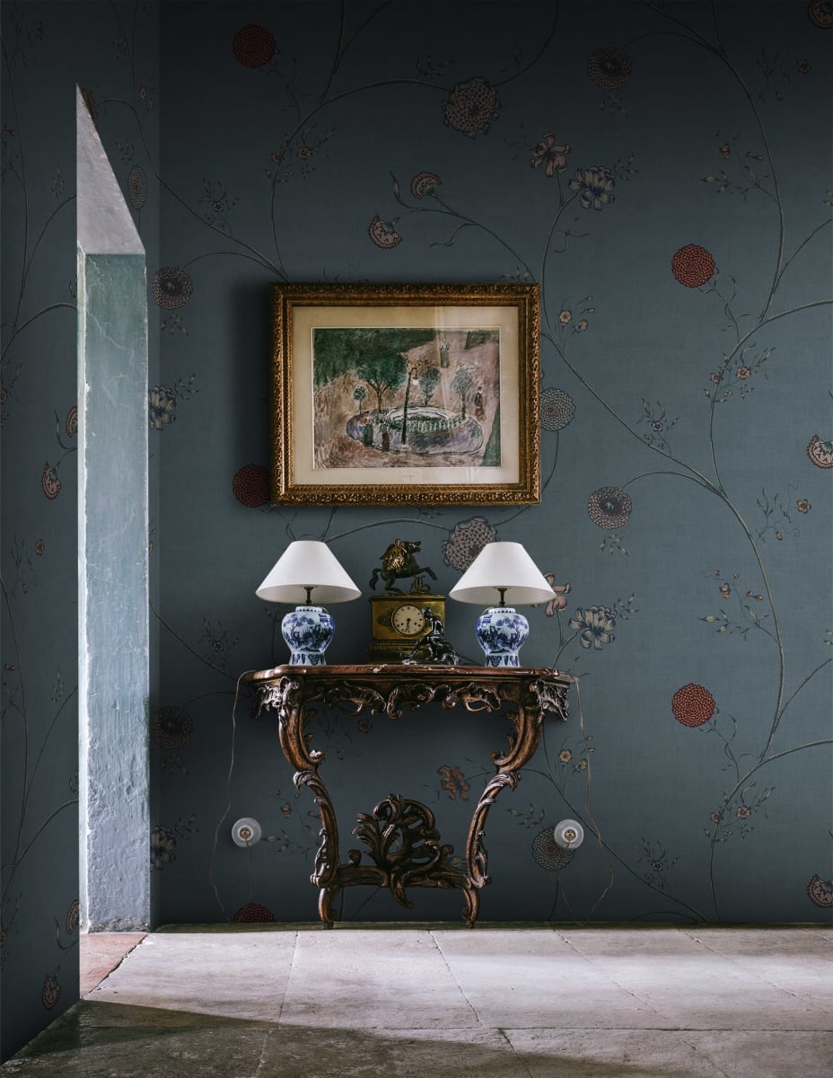 Fototapet, Grand Flower Thread, Blue, Rebel Walls - 3