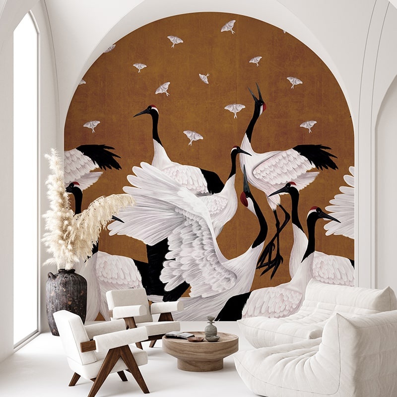 Fototapet Grus Japonesis in Ochre, VLAdiLA - 4