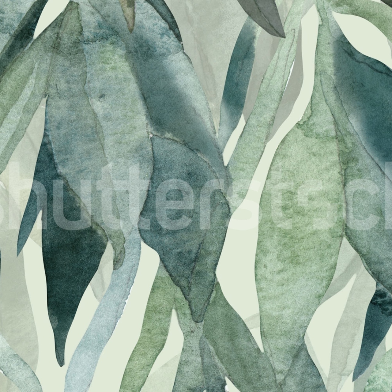 Fototapet, Hanging Branches, Silver Green, Rebel Walls - 4