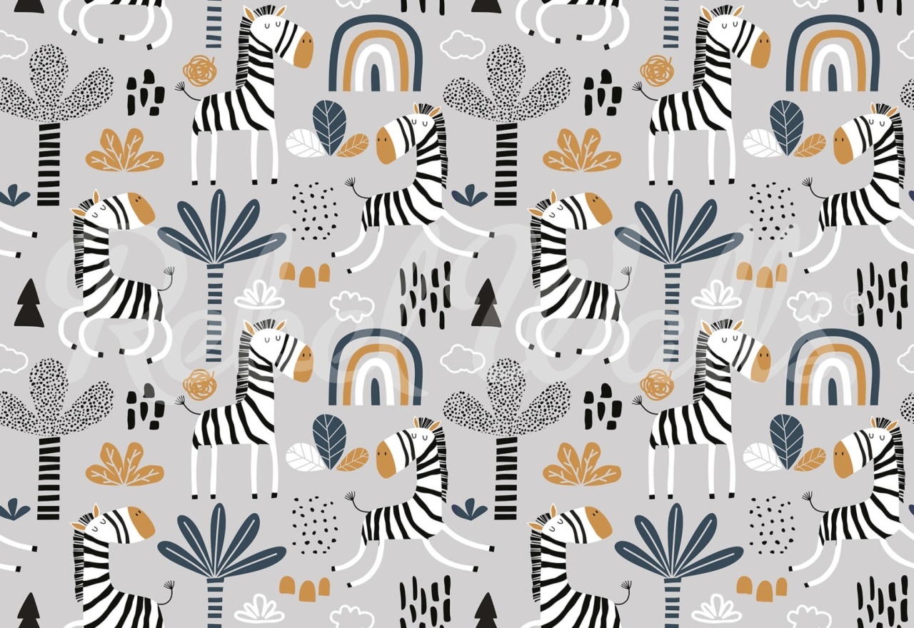 Fototapet, Happy Zebra, Gray, Rebel Walls - 2