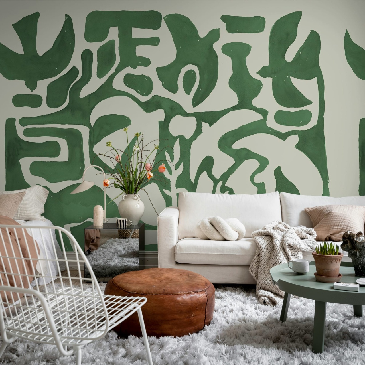 Fototapet, Harmony Forms, Green, Rebel Walls