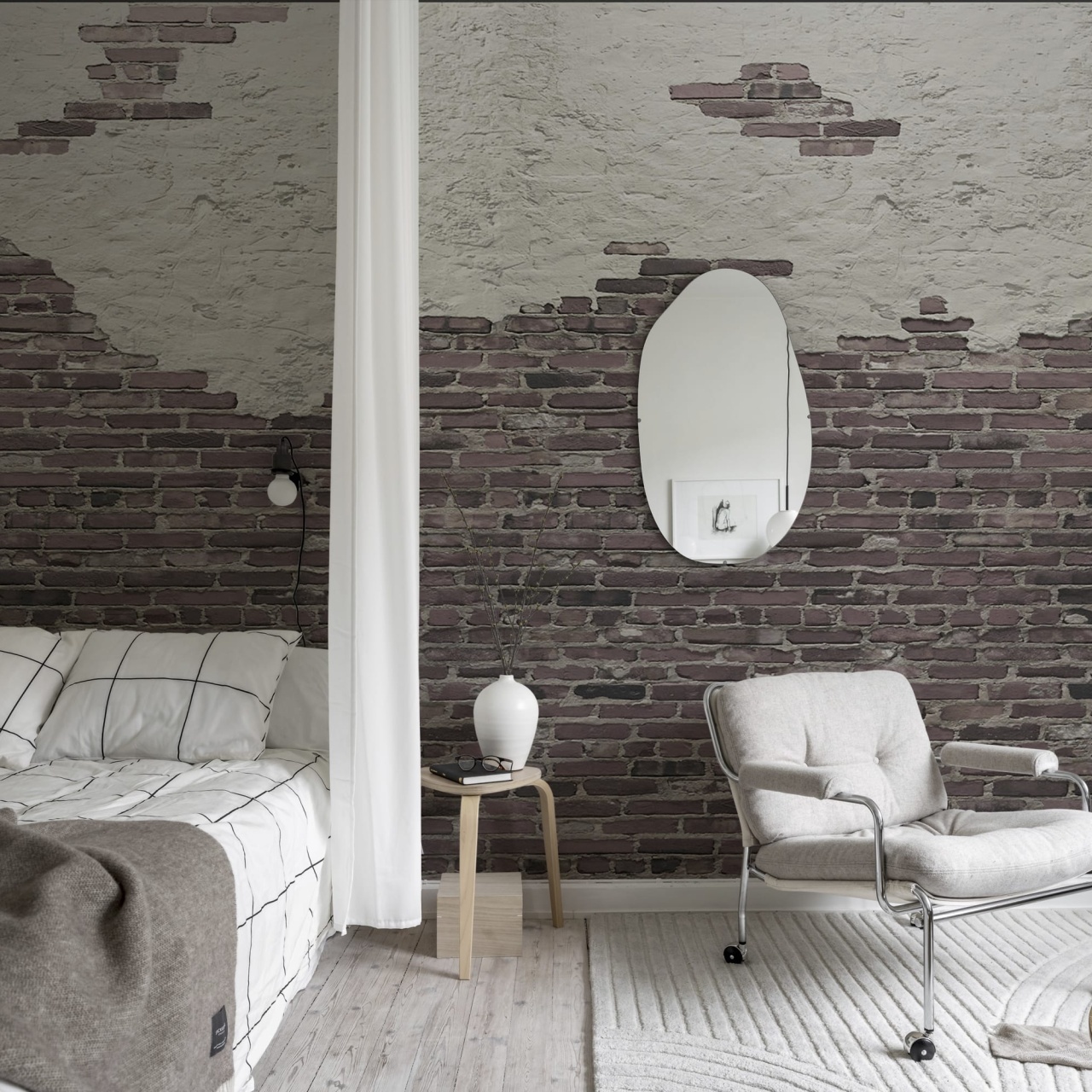 Fototapet, Ivory Bricks, Red, Rebel Walls - 3