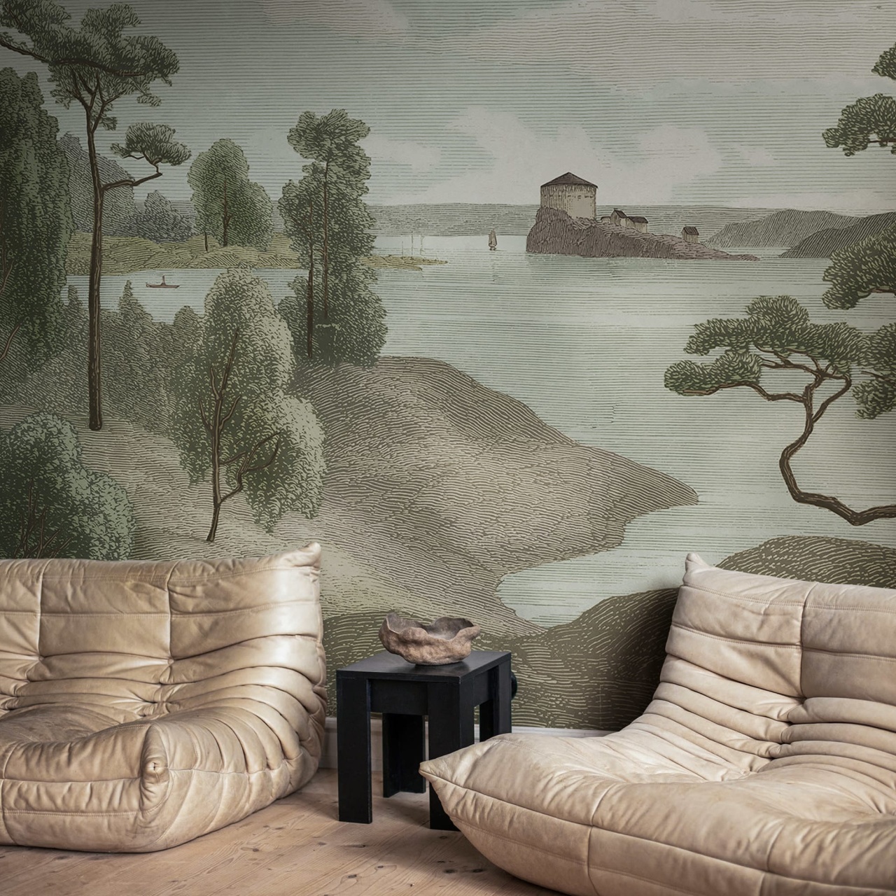Fototapet, Lake View, Green, Rebel Walls - 3