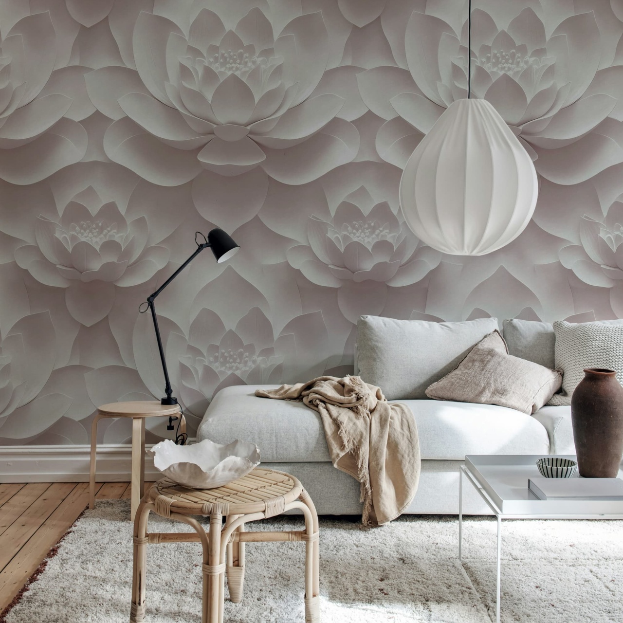 Fototapet, Lotus Dream, Pink, Rebel Walls