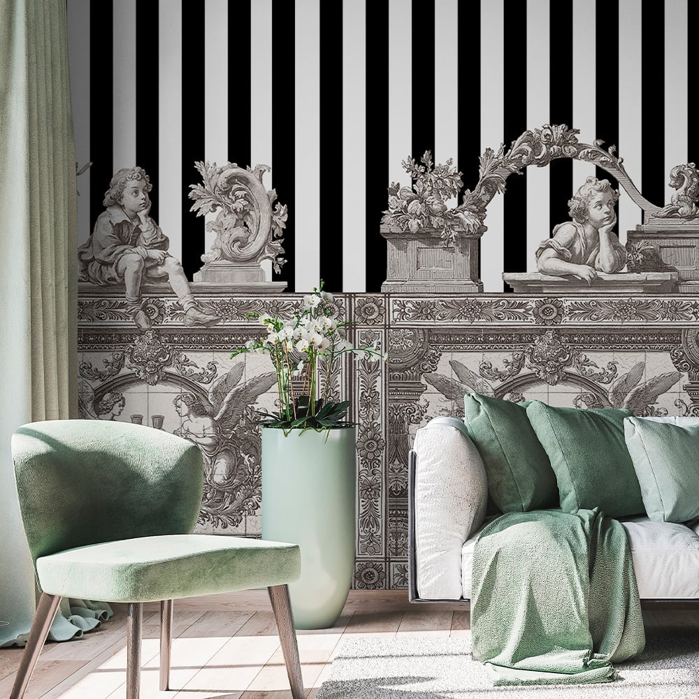 Fototapet Opulent Friezes, Cream - personalizat, VLAdiLA - 3