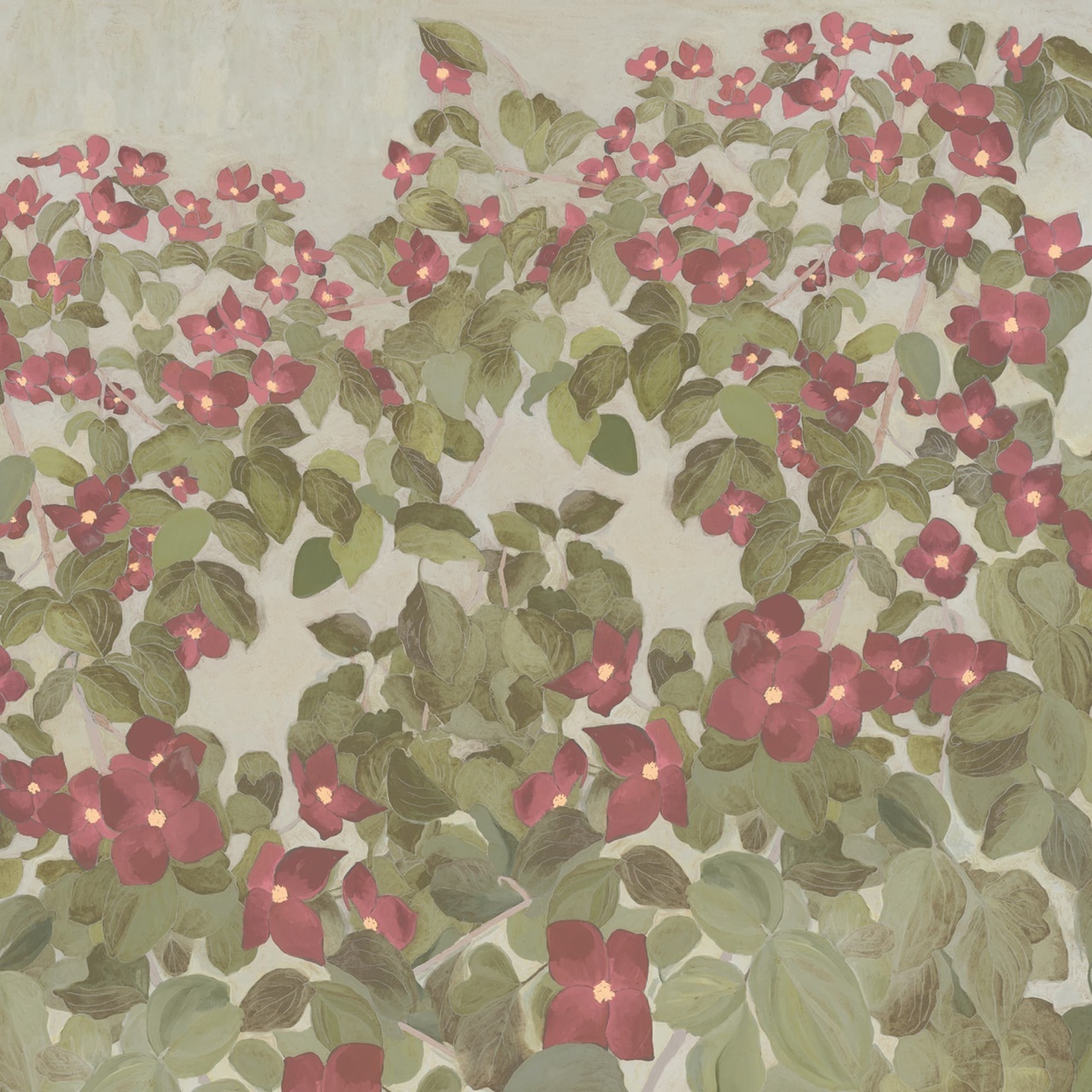 Fototapet, Parkflowers, Red, Rebel Walls - 2
