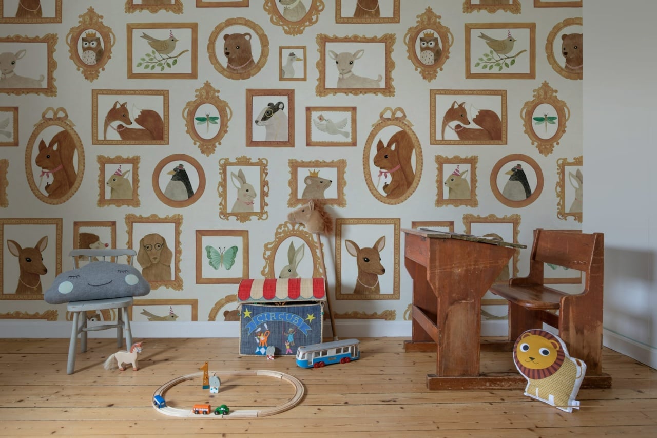 Fototapet, Pet Frames, Beige, Rebel Walls