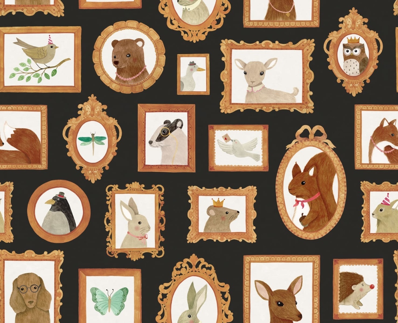 Fototapet, Pet Frames, Black, Rebel Walls - 2