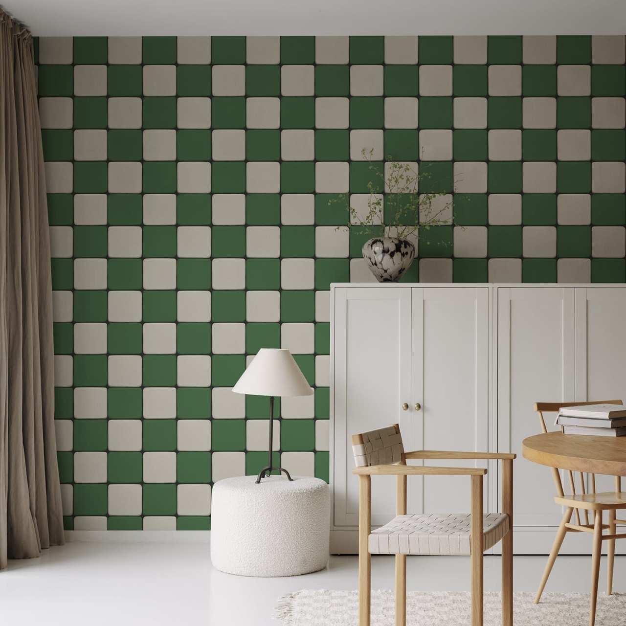 Fototapet, Porcelain Tiles, Green, Rebel Walls
