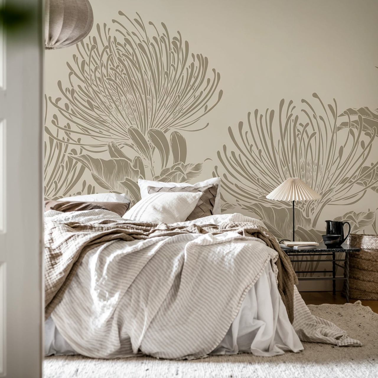 Fototapet, Protea Bloom, Soft Gray, Rebel Walls - 3