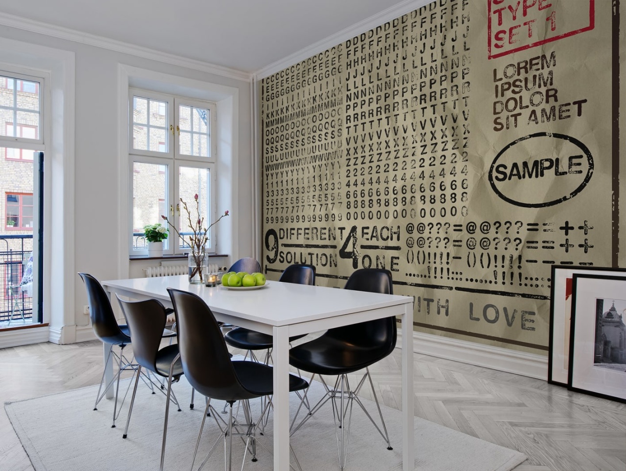 Fototapet, Rubber Stamp, wide, Rebel Walls