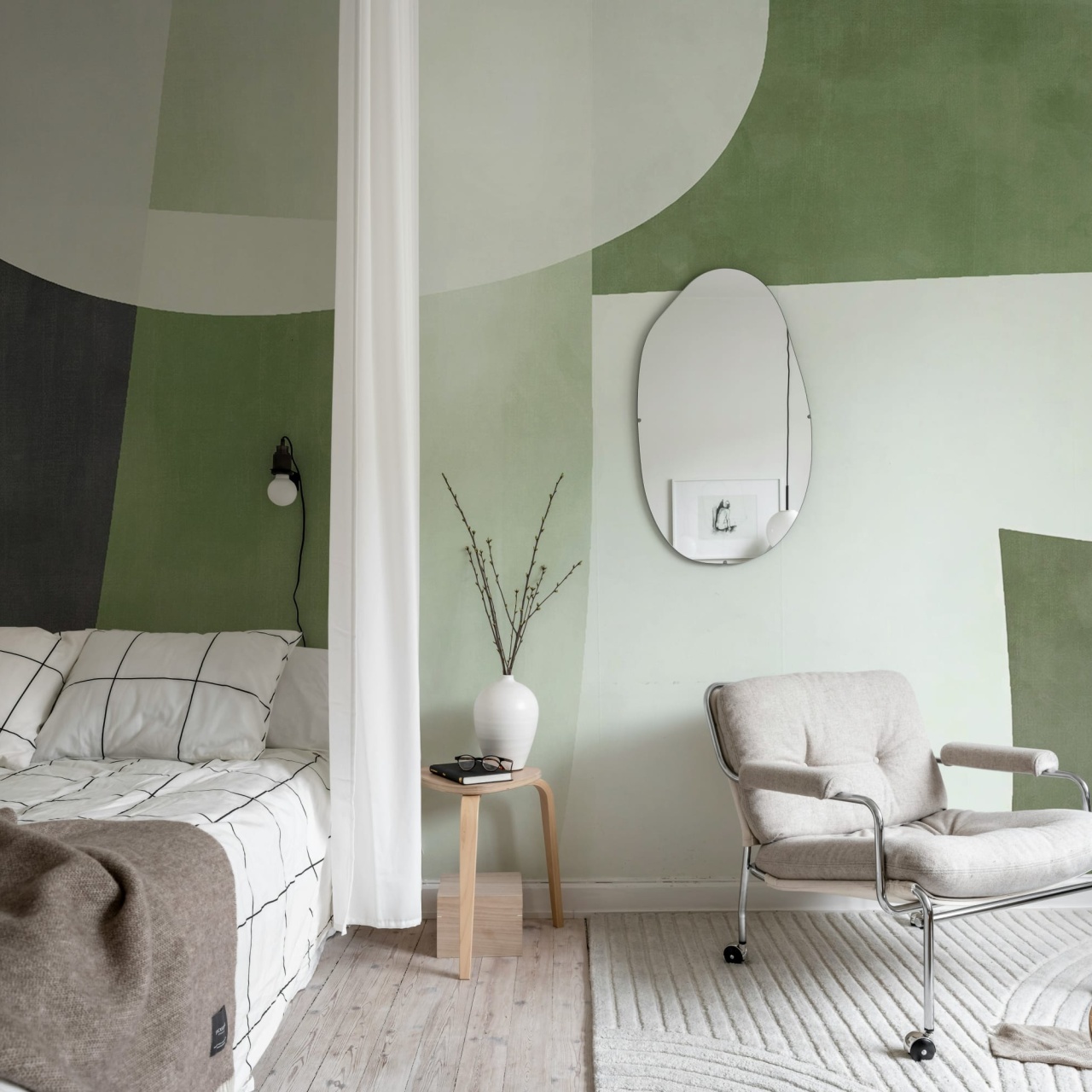 Fototapet, Soft Contours, Green, Rebel Walls - 3