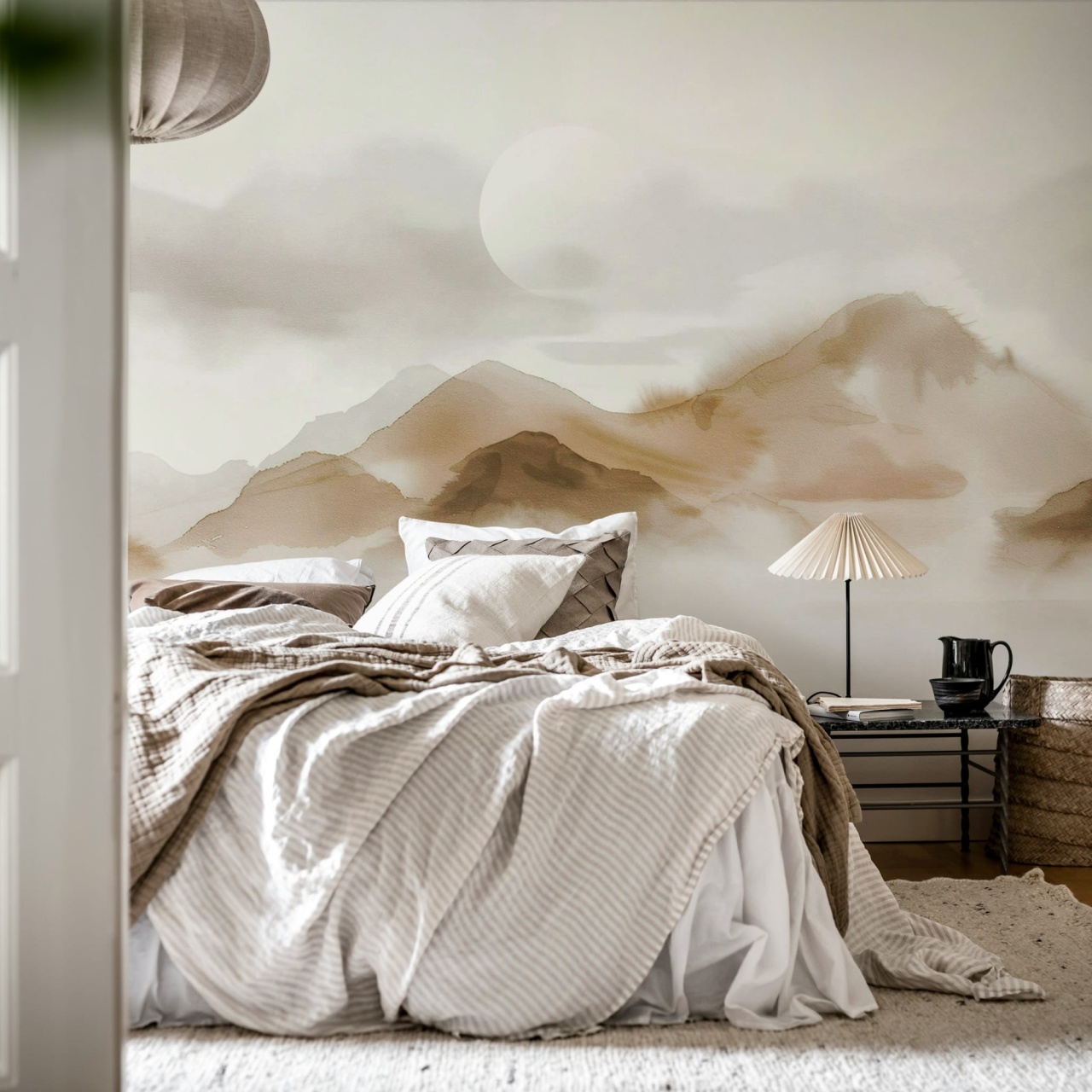 Fototapet, Soft Mountains, Beige, Rebel Walls - 3