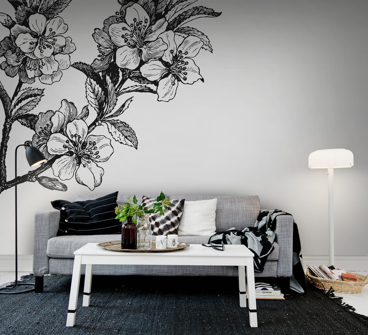 Fototapet, Springtime, Black&White, Rebel Walls - 3