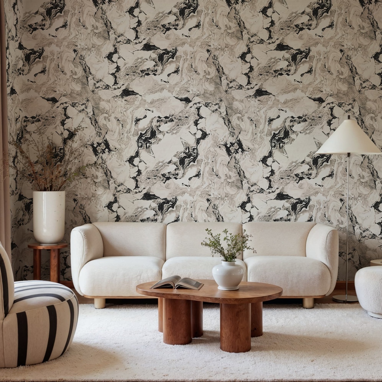 Fototapet, Stone Marble, Black, Rebel Walls