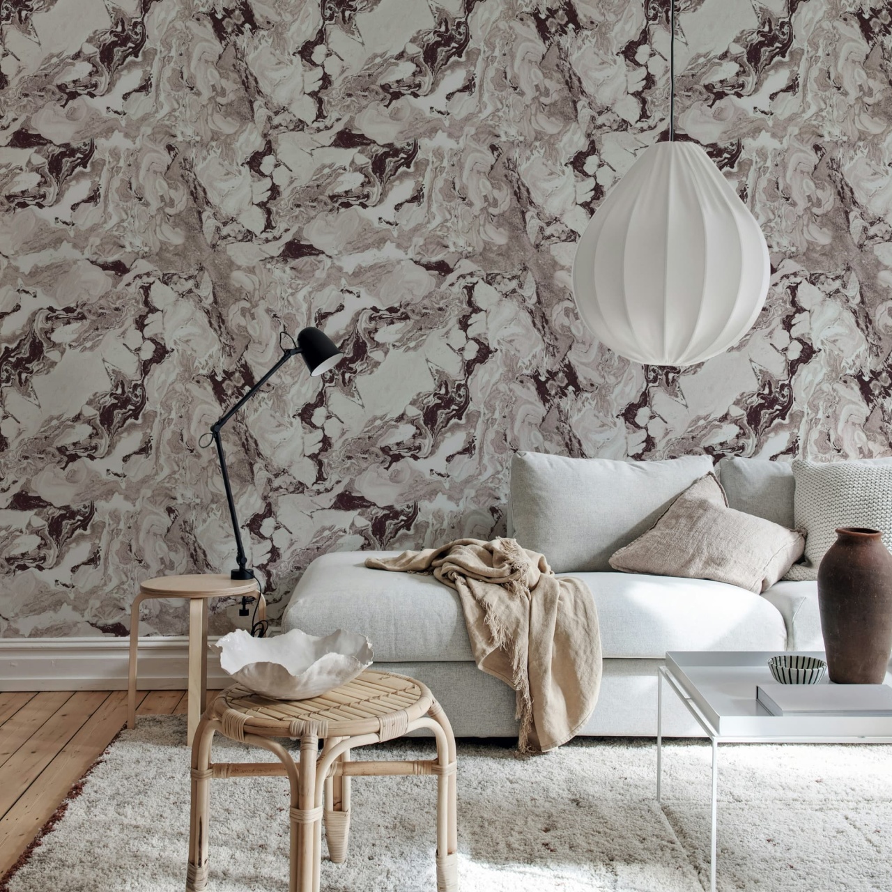 Fototapet, Stone Marble, Pink, Rebel Walls - 3
