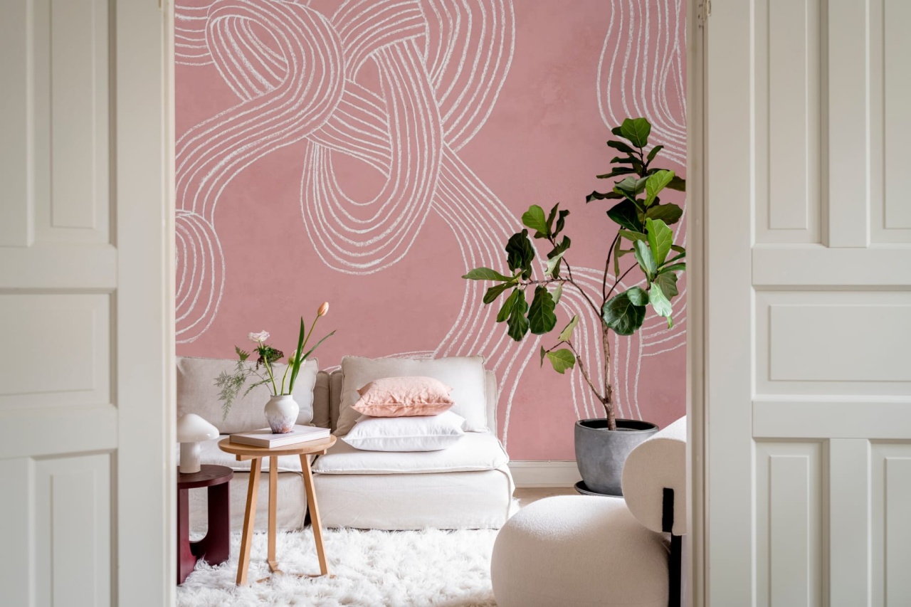 Fototapet, Stripes Repeatable, Pink, Rebel Walls