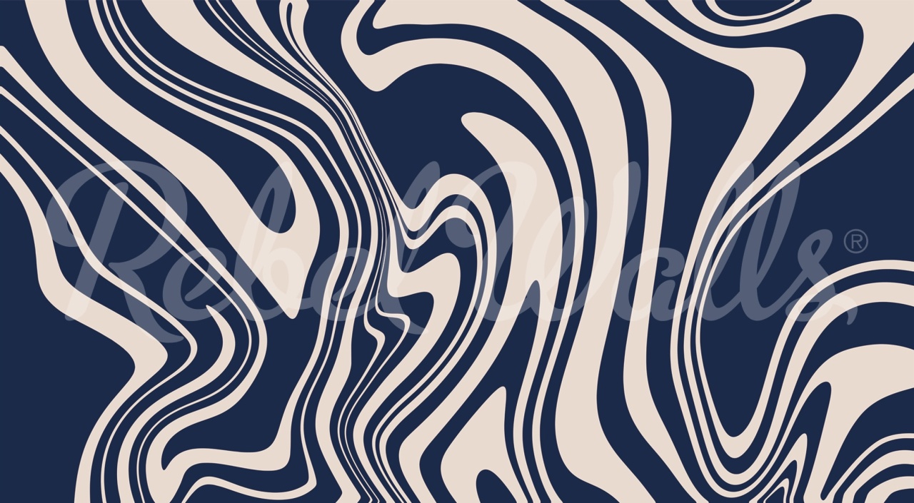 Fototapet, Swirly, Blue, Rebel Walls - 2