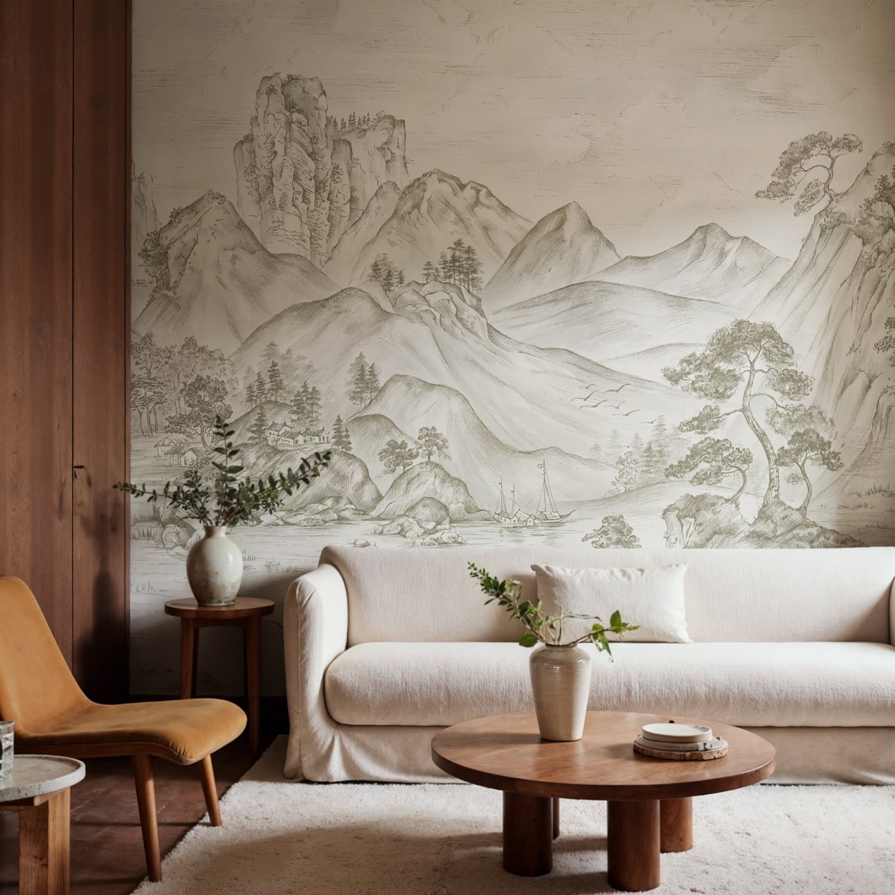 Fototapet, Timeless Pines, Gray, Rebel Walls - 3