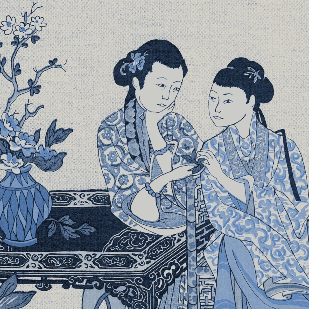 Fototapet, Toile Conversation, Blue, Rebel Walls - 4