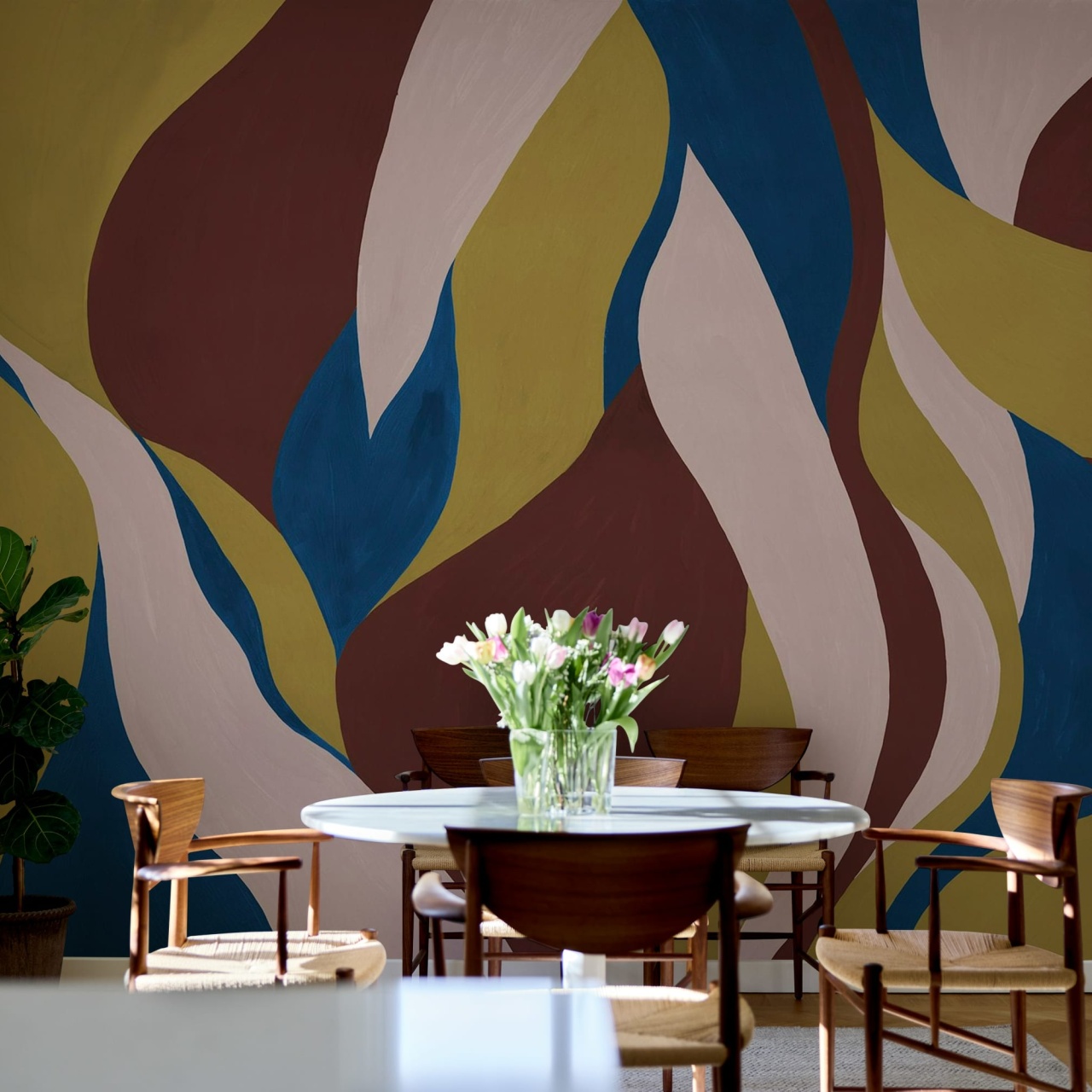 Fototapet, Velvet Flames, Red, Rebel Walls - 3