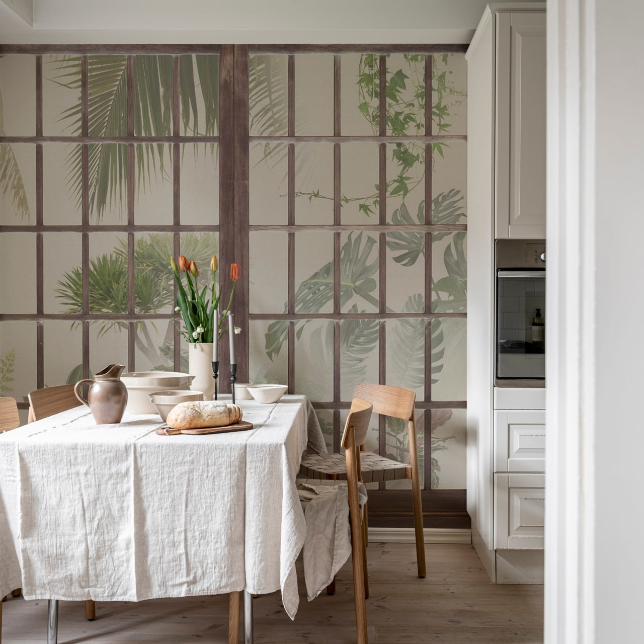 Fototapet, Window View, Beige, Rebel Walls - 3