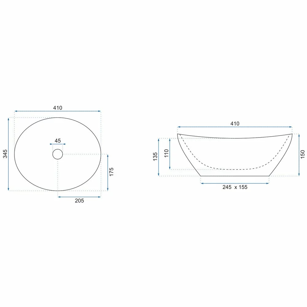 Lavoar auriu pe blat Rea Sofia 41 cm - 4 | YEO