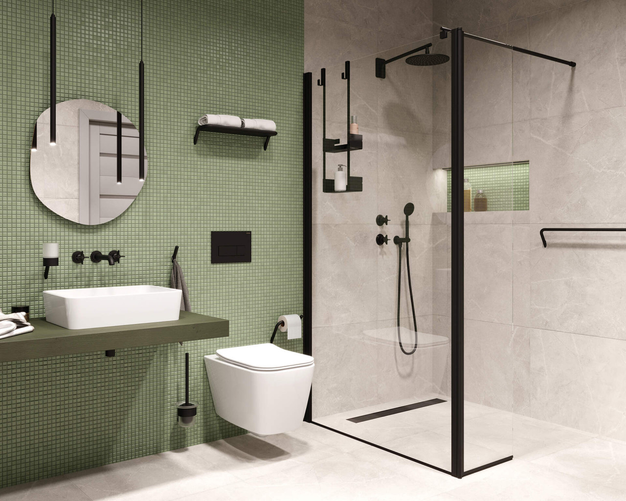 Panou mobil, pentru cabinele Kerria Plus, 40x200 cm, Kerria Plus, KTSXN72P - 2 | YEO