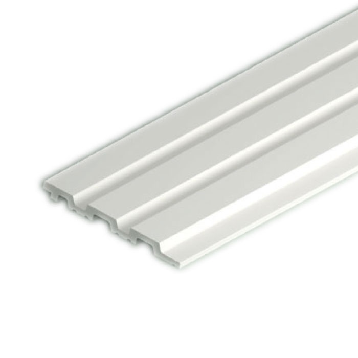 Panou riflaj decorativ 3D din polimer rigid, model Groove - 12.2x1.2x250 cm