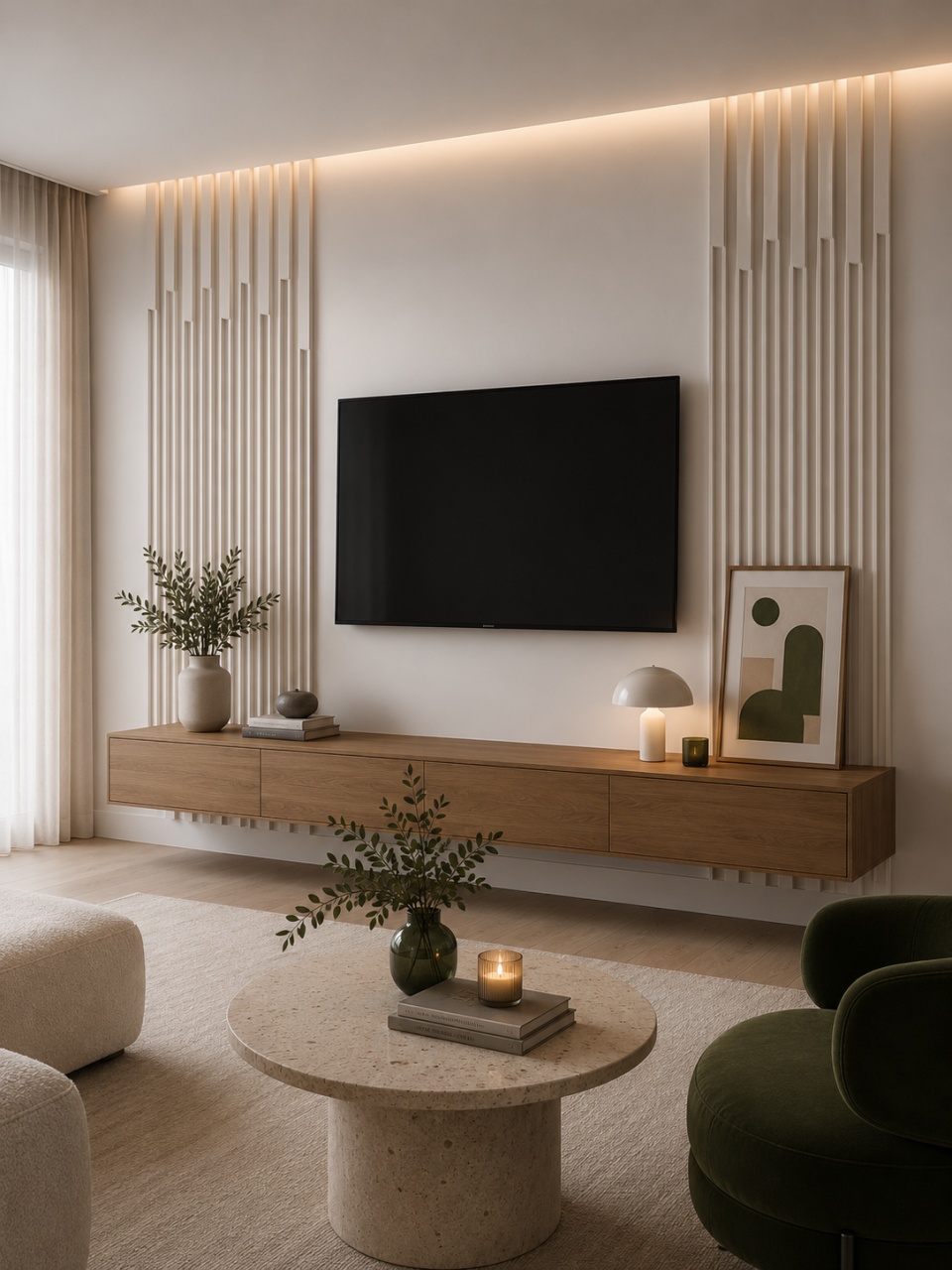 Panou riflaj decorativ 3D, WP4 NEW - 13x1.2x270 cm, Manavi - 2