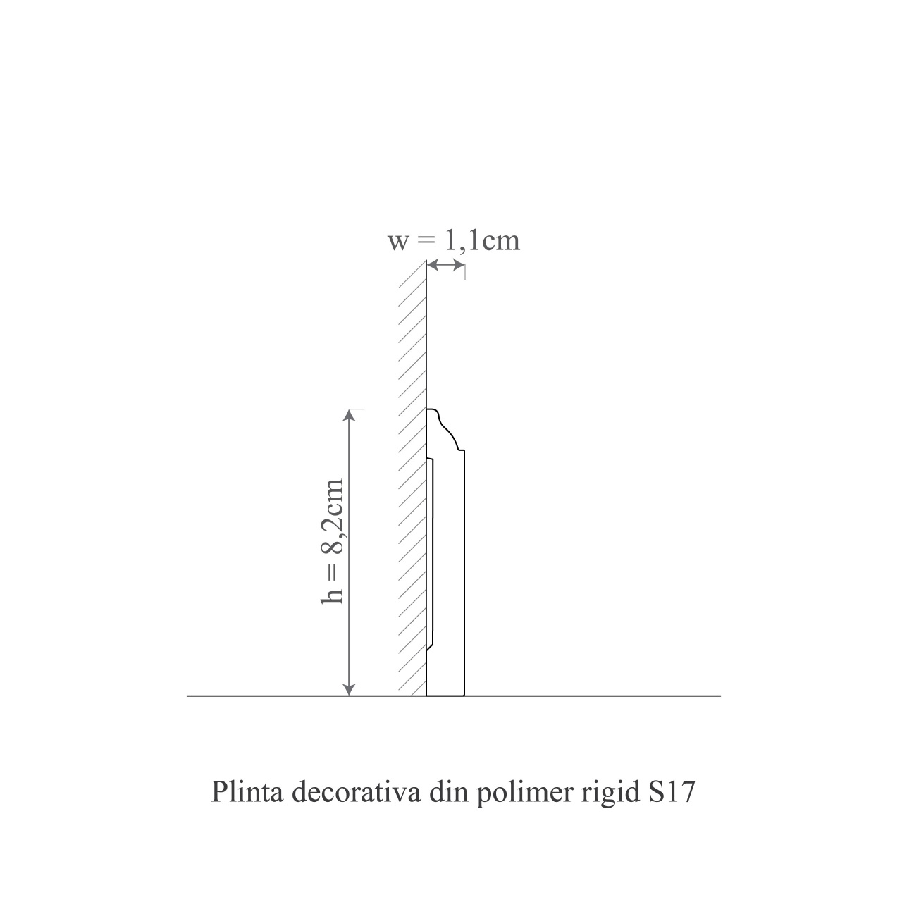Plinta decorativa din S17 - 8.2x1.1x200 cm - 1 | YEO