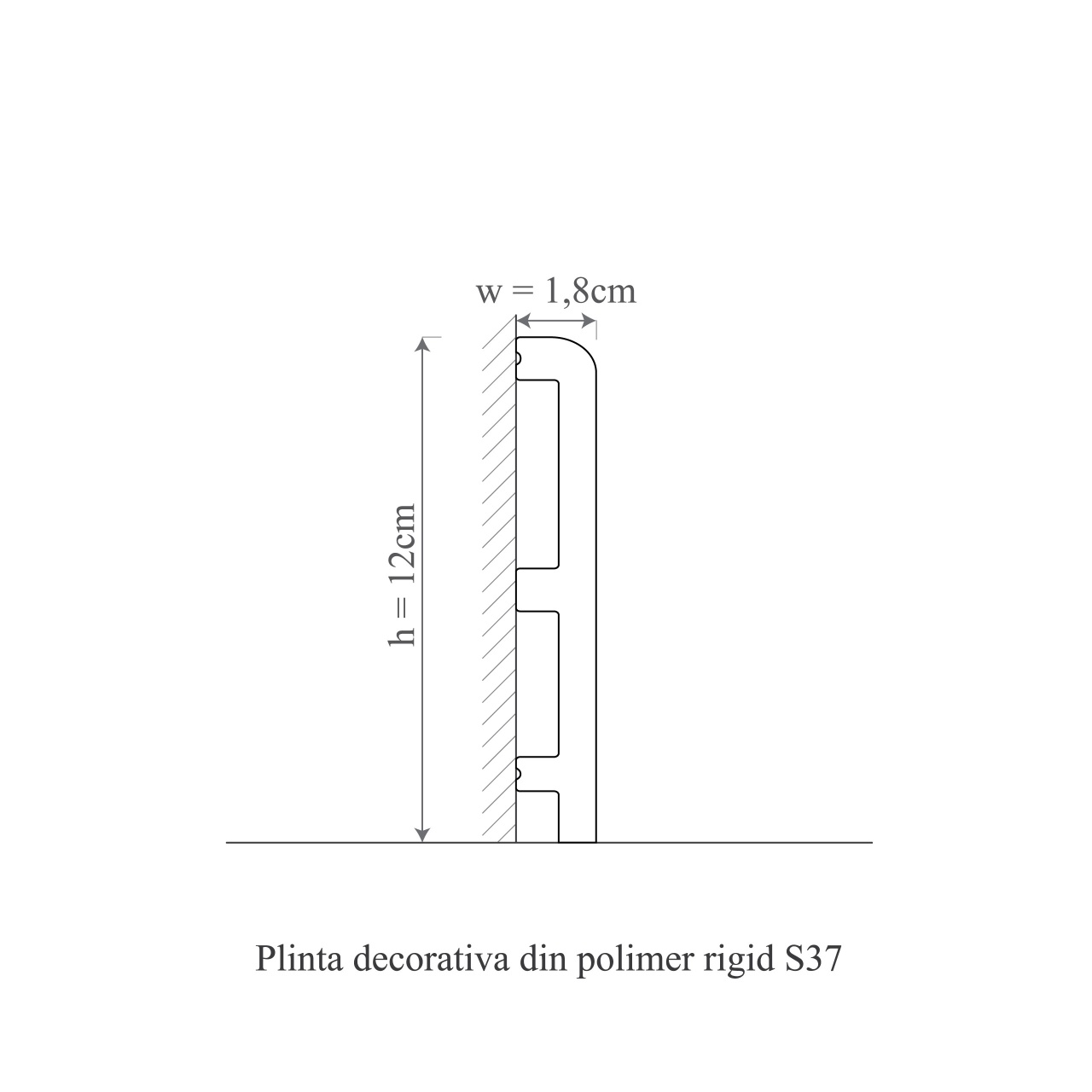 Plinta decorativa S37 - 12x1.8x200 cm - 1 | YEO