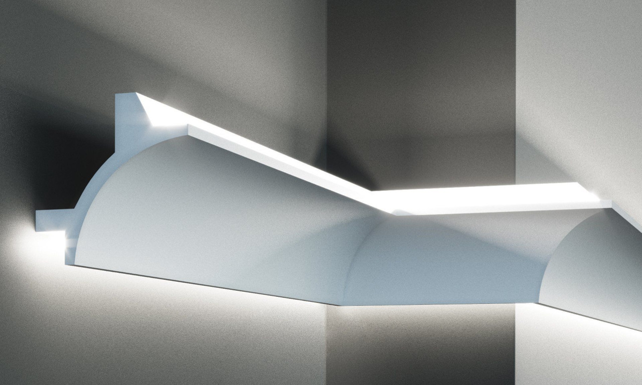 Profil pentru banda LED din poliuretan KF706 - 11.5x11.5x200 cm - 3 | YEO