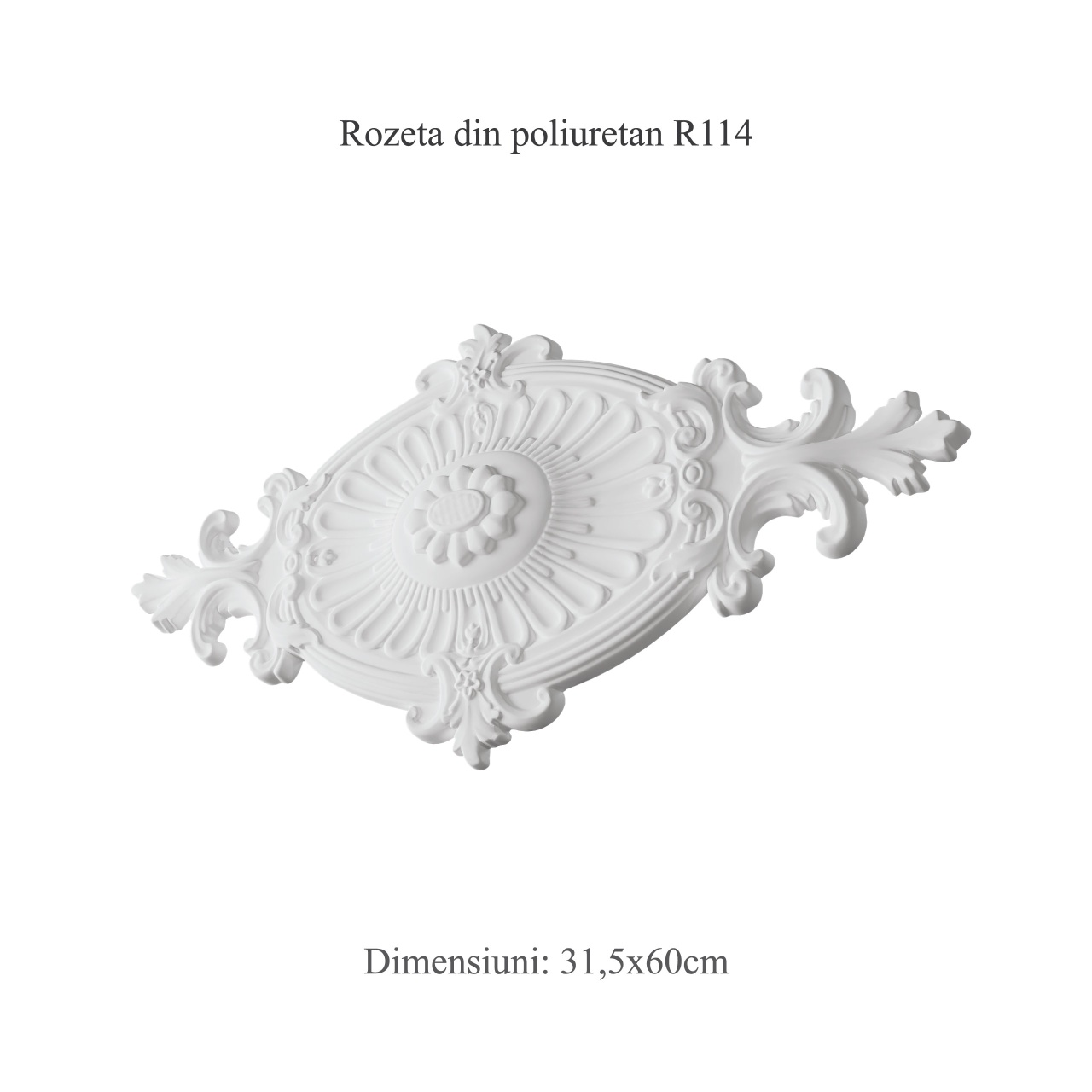 Rozeta decorativa din poliuretan R114 - 31.5x60 cm - 2 | YEO