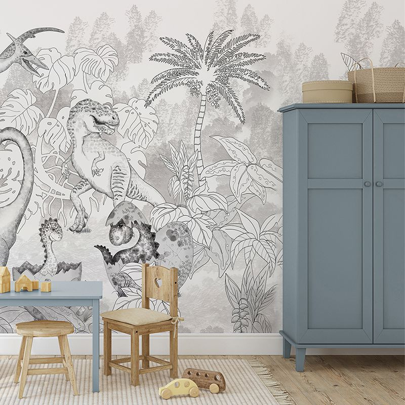 Tapet David\'s Dino in Grey, VLAdiLA - 3 | YEO