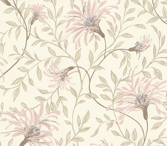 Tapet, Fairhaven, Pink Luxury Floral, 1838 Wallcoverings, 5.3mp / rola