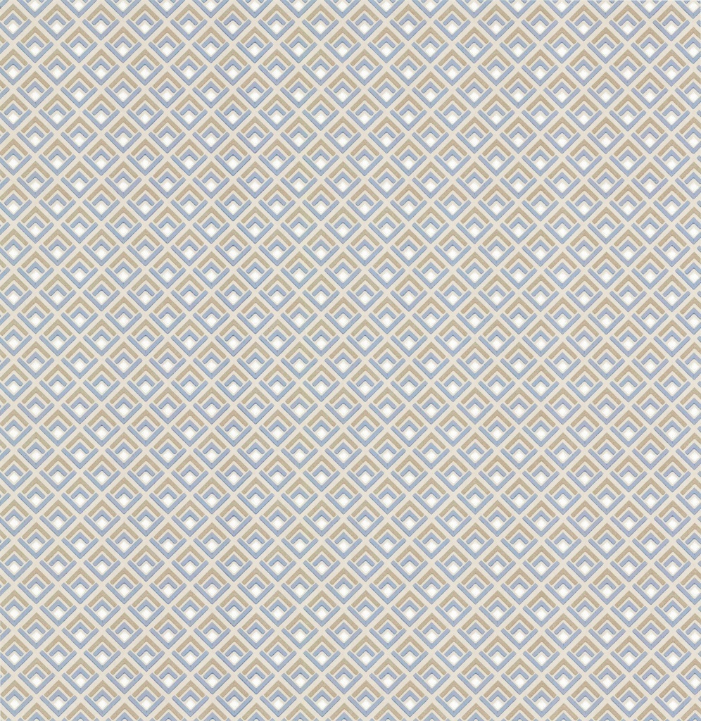 Tapet, Gio, Denim Blue Grey Luxury Geometric, 1838 Wallcoverings, 5.3mp / rola