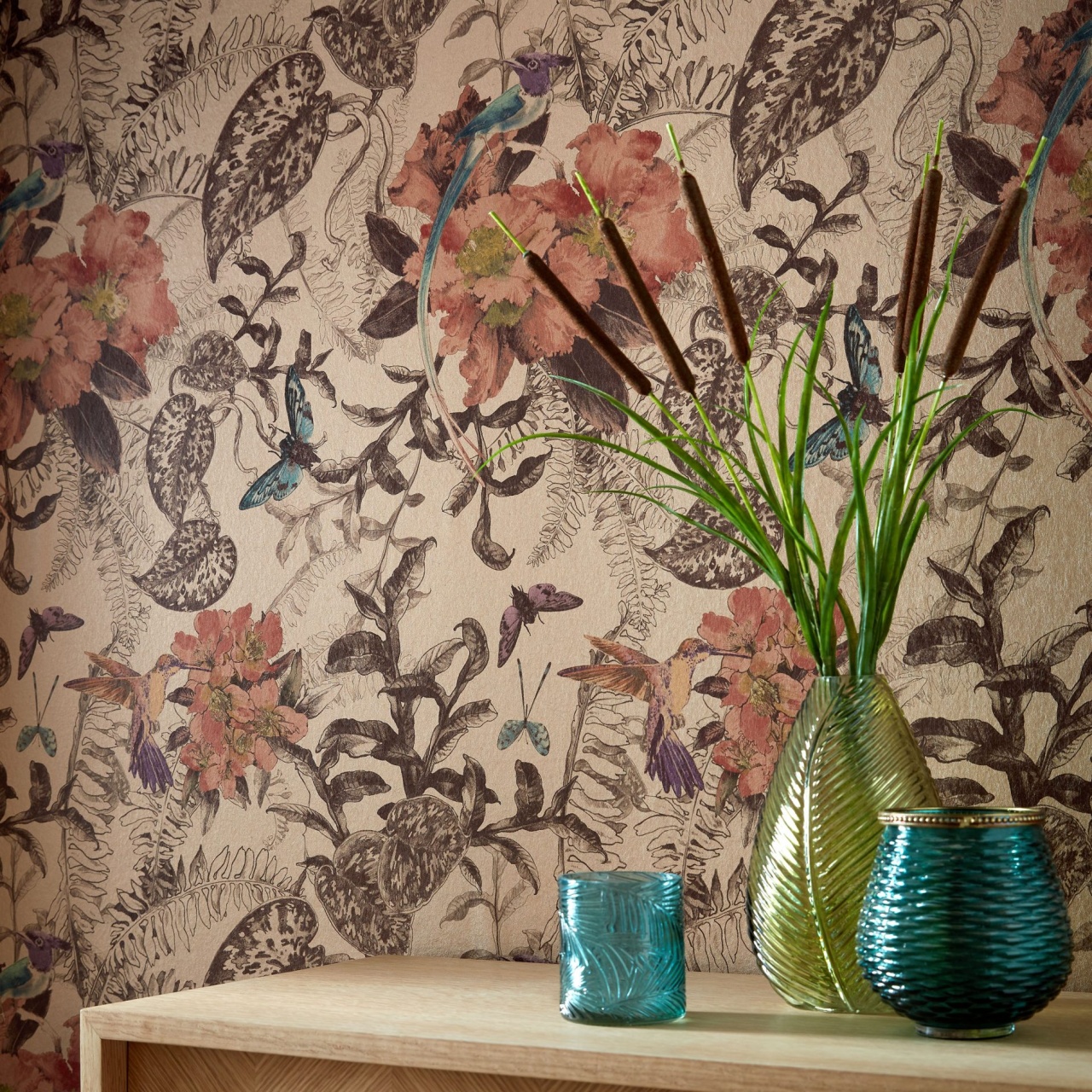 Tapet, Hedgerow, Copper Luxury Feature, 1838 Wallcoverings, 5.3mp / rola