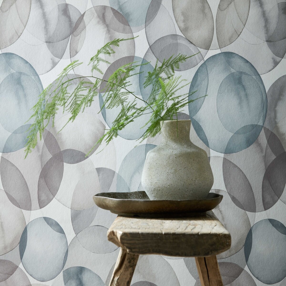 Tapet, Honesty, Pebble Grey Luxury Geometric, 1838 Wallcoverings, 5.3mp / rola