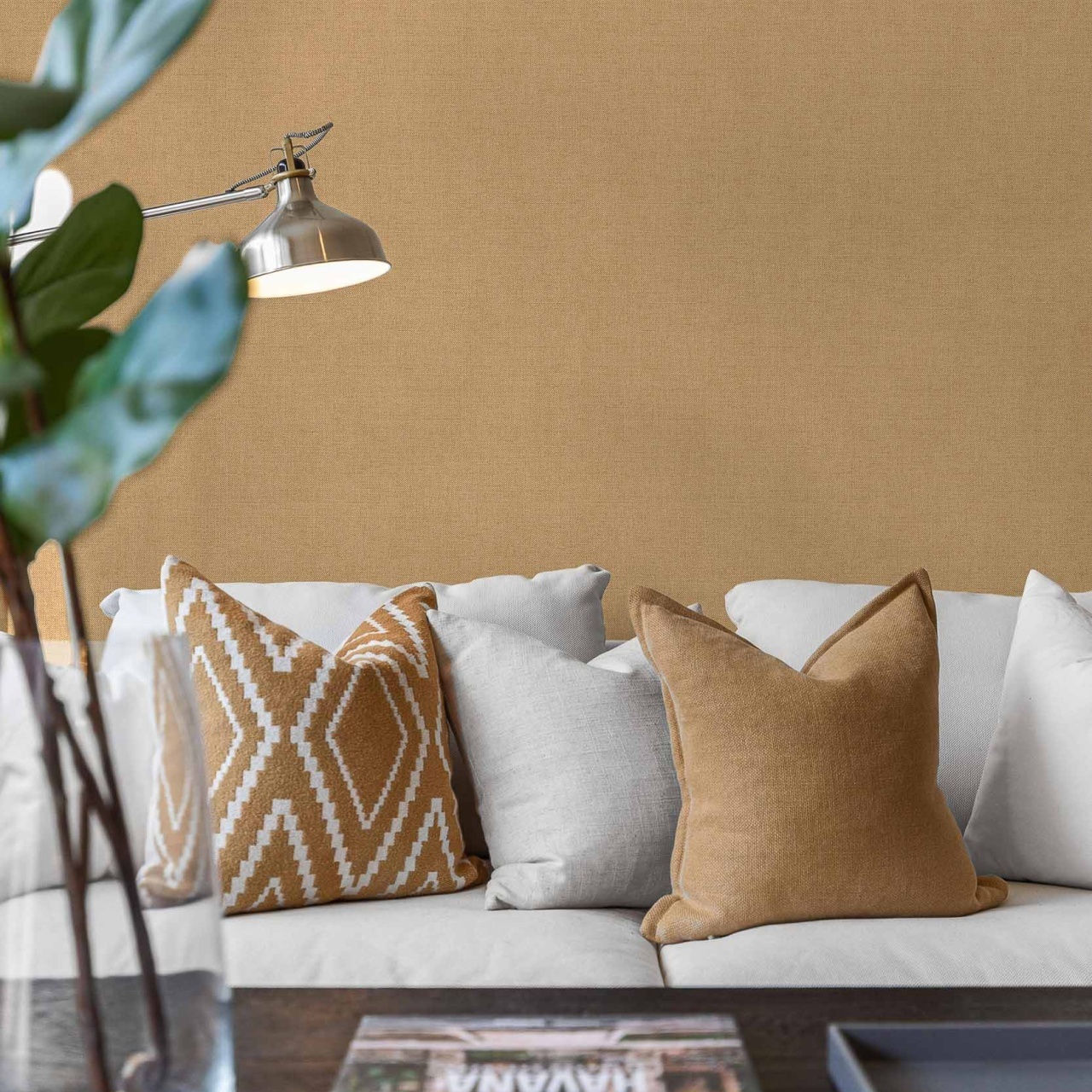 Tapet lavabil Lin Single, Ocre, Palette, Coordonne 5.3mp / rola - 3