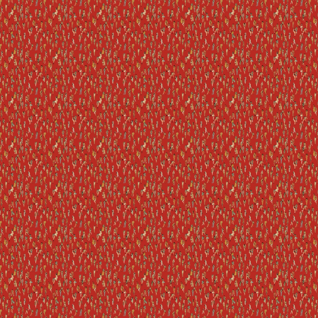 Tapet lavabil Unique People, Red, TresTintas 5mp / rola - 3