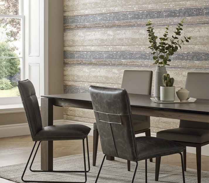 Tapet, Linea, Denim Blue Grey Luxury Striped, 1838 Wallcoverings, 5.3mp / rola